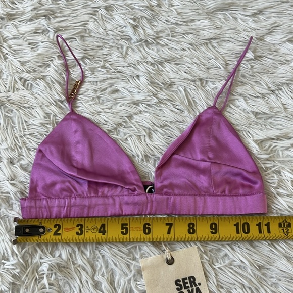 SER.O.YA DORAL SILK BRALETTE IN ROSE BUD SIZE XS - Picture 6 of 13